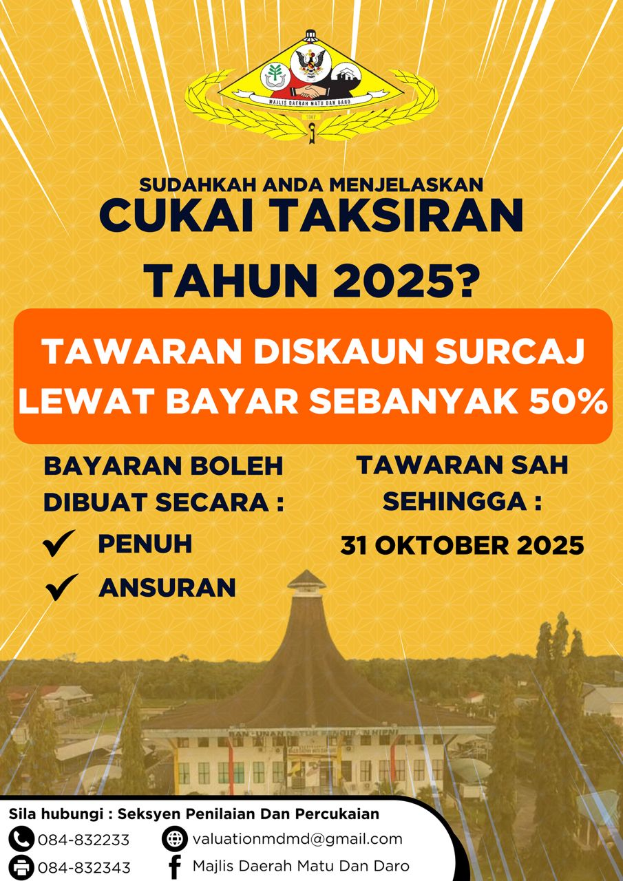 TAWARAN DISKAUN SURCAJ CUKAI 2025