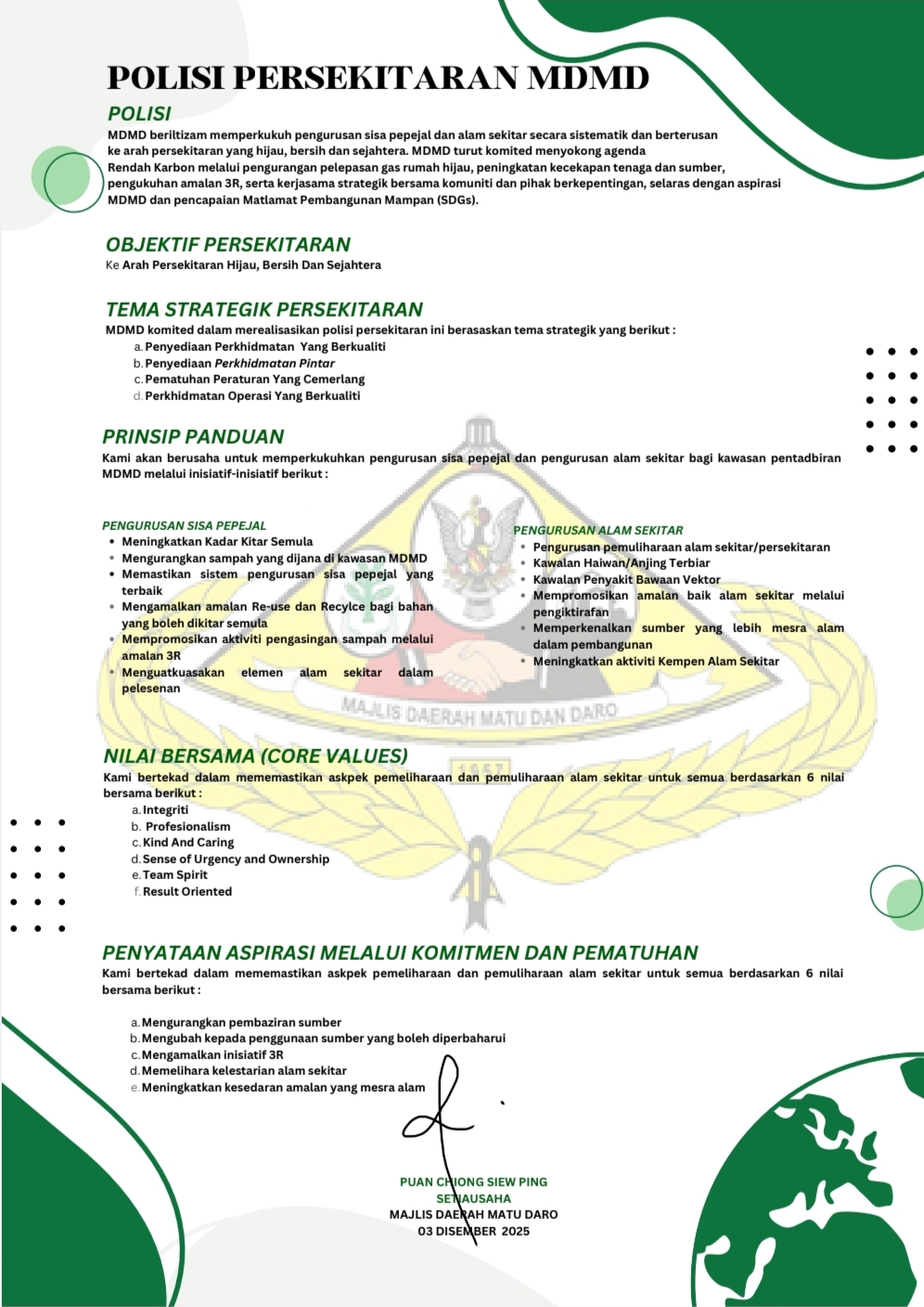 POLISI PERSEKITARAN